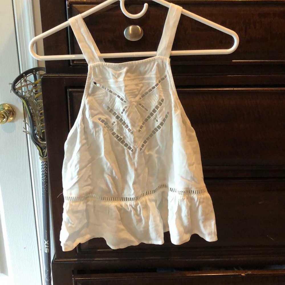 White flowy tank top